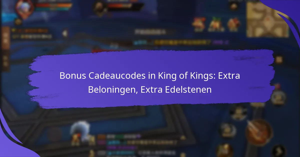 Bonus Cadeaucodes in King of Kings: Extra Beloningen, Extra Edelstenen