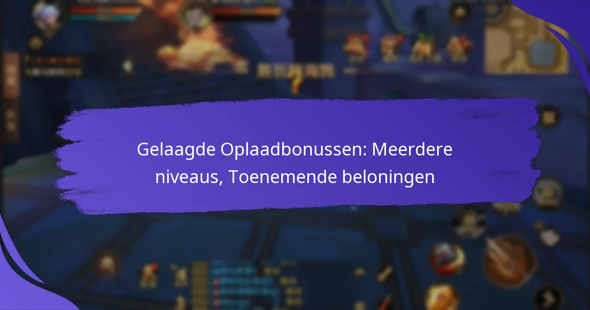 Gelaagde Oplaadbonussen: Meerdere niveaus, Toenemende beloningen