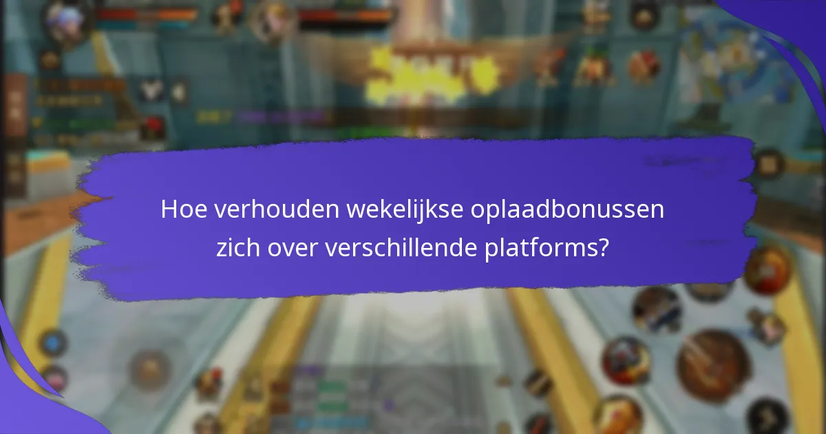 Welke beloningen kunnen spelers verdienen met wekelijkse oplaadbonussen?