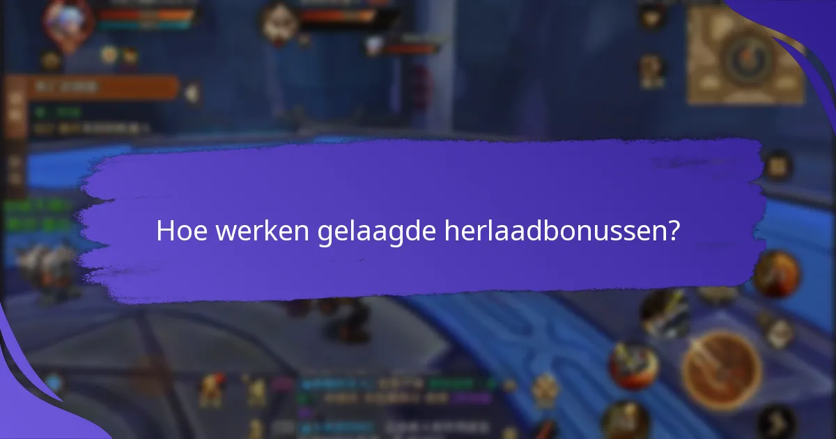 Welke strategieën maximaliseren gelaagde herlaadbonussen?