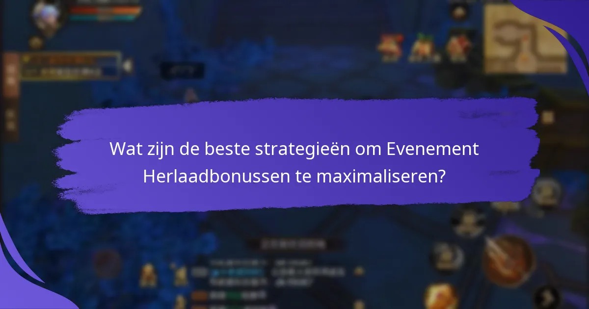 Welke Evenement Herlaadbonussen zijn het populairst?